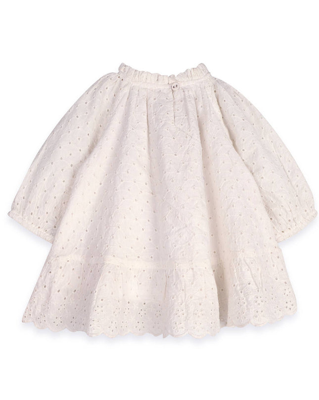 Solene Schiffli Lace Baby Dress & Bloomer