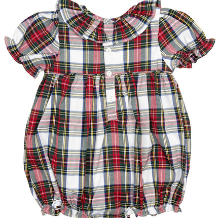 Highland Holiday Plaid Smocked Bubble