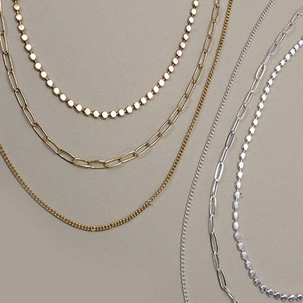 UNIQUE CHAIN MULTI LAYER NECKLACE | 25N470