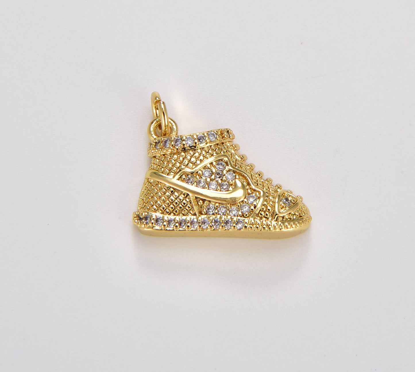 Dainty Sneaker Shoe Charm, Gold Filled Shoe Pendant, CP1767