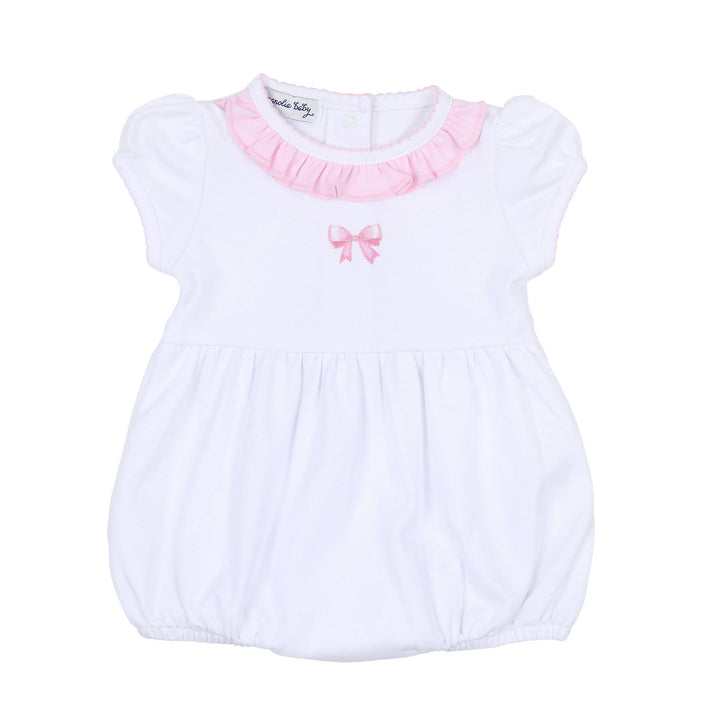 Baby Bows Embroidered S/S Bubble