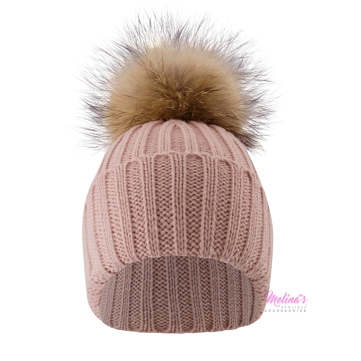 Blush Pom Beanies