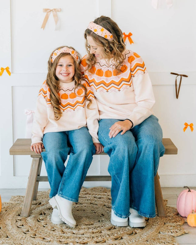 Pumpkin Pearl Gemstone Headband - Kids Hair Accessories