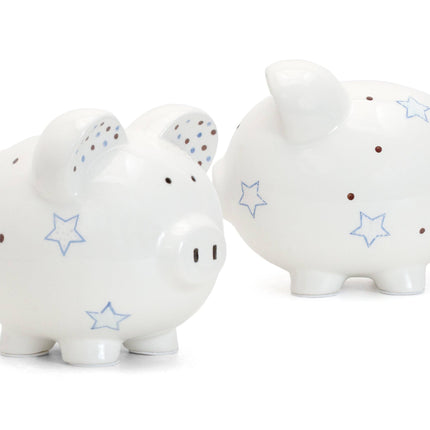 Personalized Blue Star Large Piggy Bank