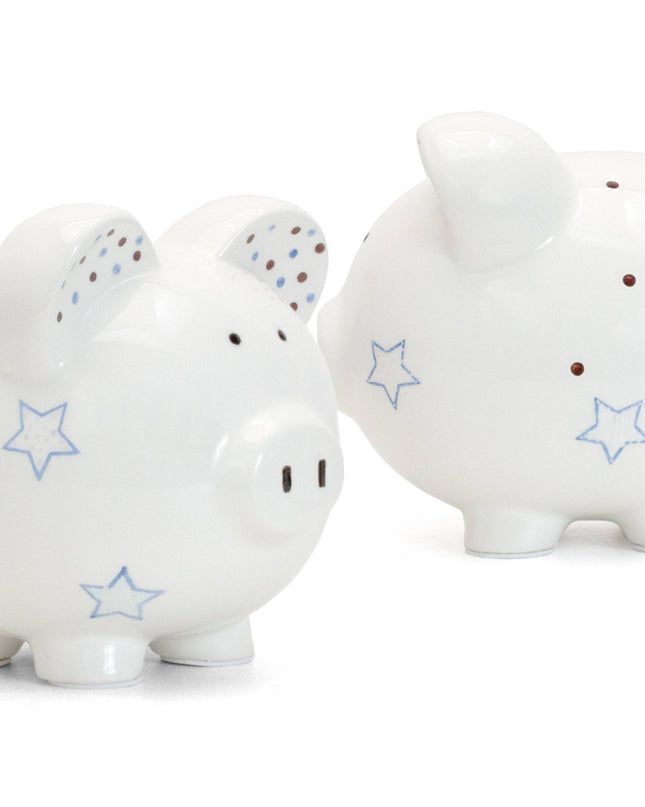 Personalized Blue Star Large Piggy Bank
