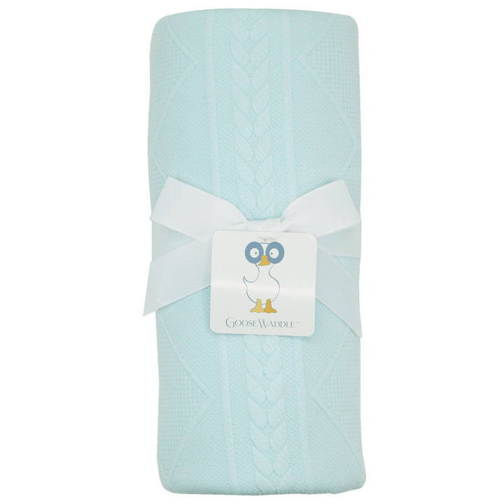 Personalized Knit Blanket - Mint