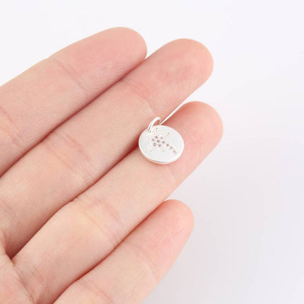 Gold Filled Dainty Palm Tree Charm CZ Micro Pave, CP1840