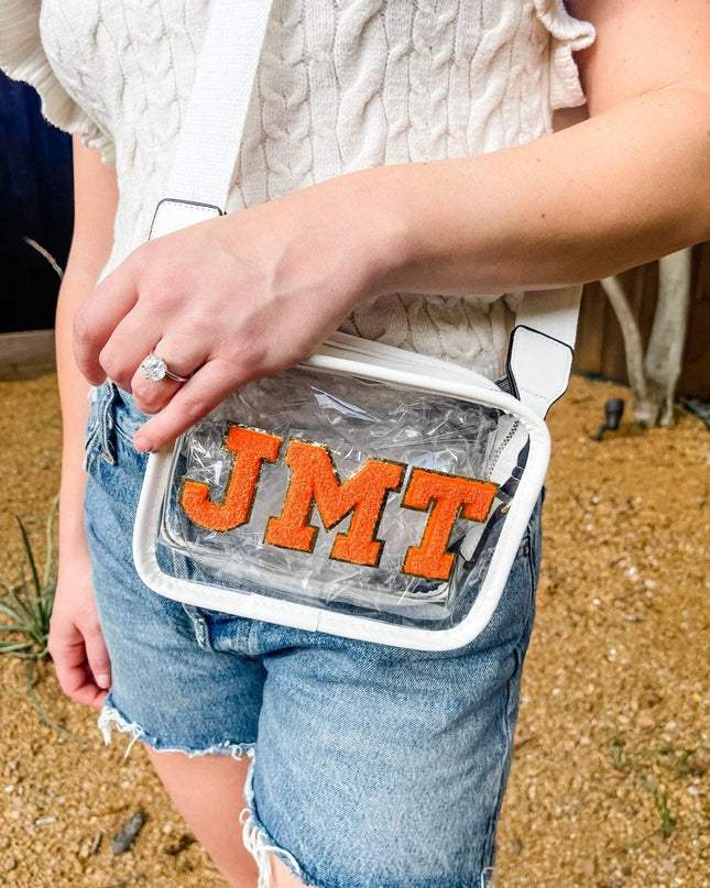 Personalized Game Day Clear Crossbody Bag