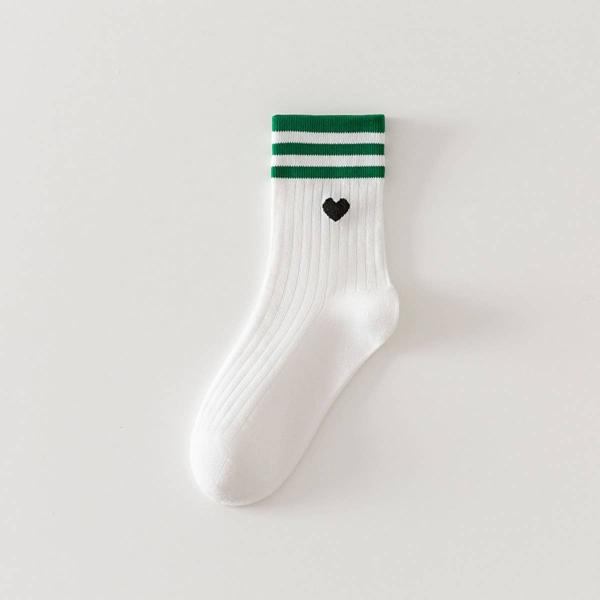 Hearts Printed Crew Socks