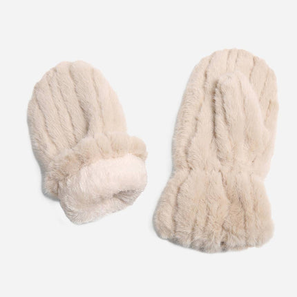 Faux Fur Mittens