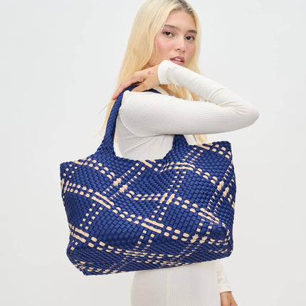 Sky's The Limit - Large Woven Neoprene Tote-Olive Color