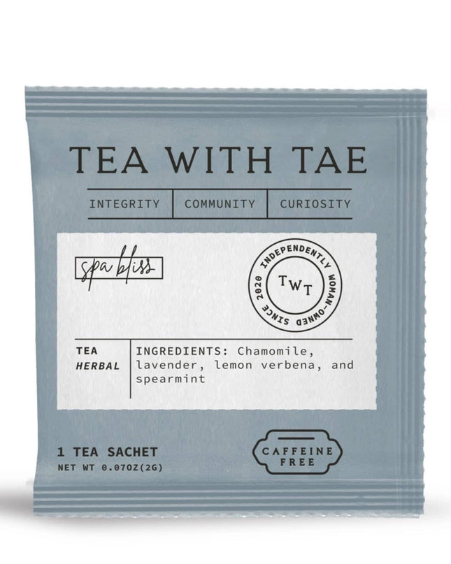 Spa Bliss Herbal Relaxing Tea - Individually Wrapped Tea Bag