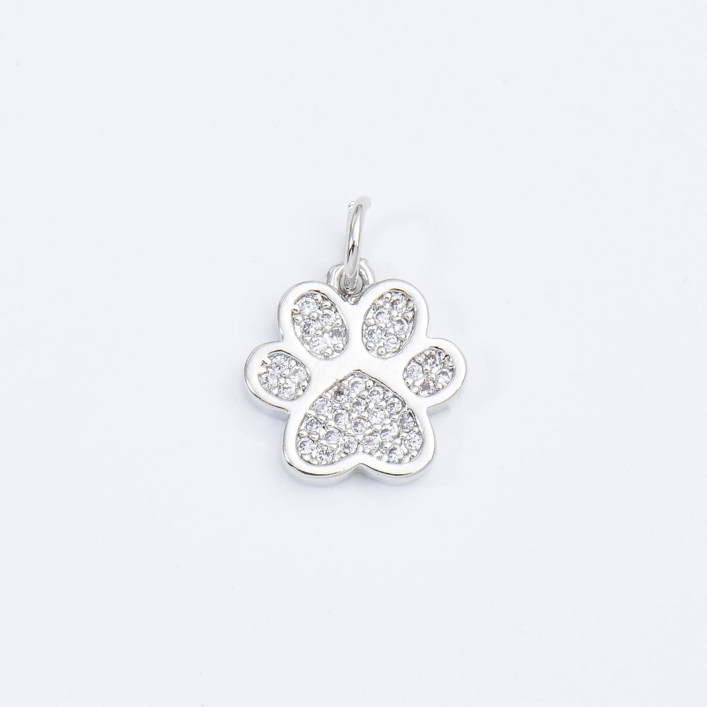 Gold Filled Paw Print Charm, Dog Cat Paw  Pendant CP1661