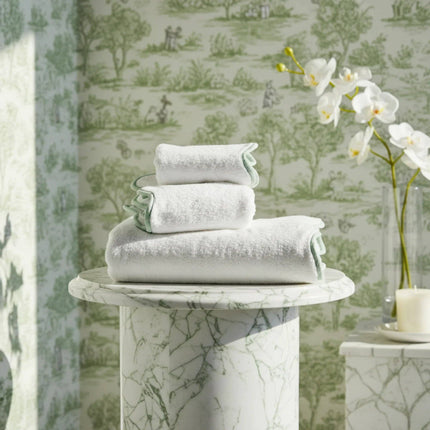 Luxury Scallop Piping Bath Towel Sets (6-Piece)