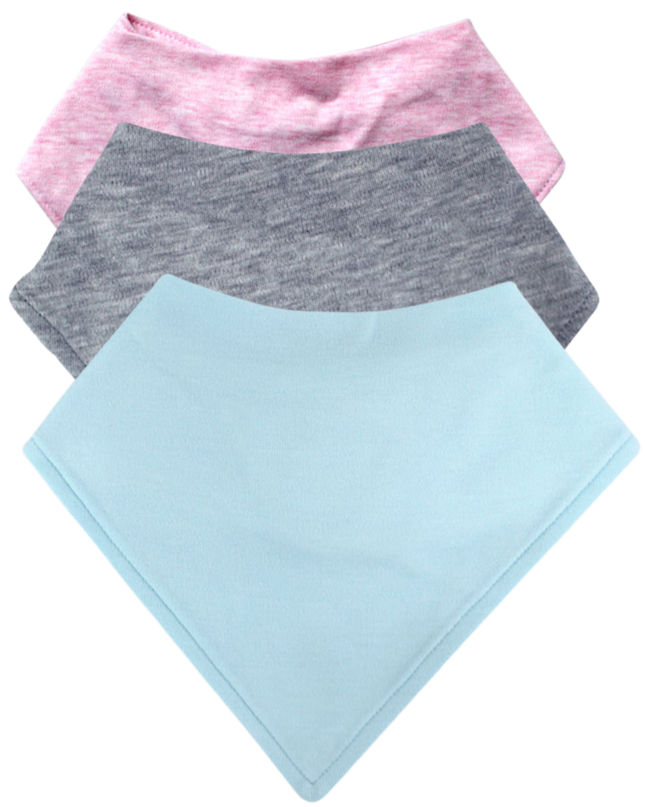 Laughing Giraffe Baby 2-ply Bandana Bibs w/ Snaps 6-PACK