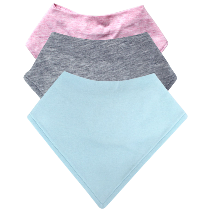 Laughing Giraffe Baby 2-ply Bandana Bibs w/ Snaps 6-PACK