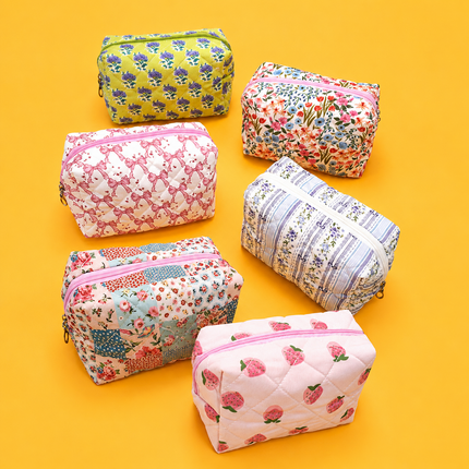 FLORAL TOILE PATTERN MAKEUP COSMETIC POUCH BAG | 40P562