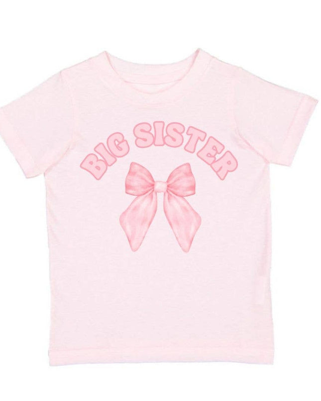 Big Sister Bow Short Sleeve T-Shirt - Kids Clothing - Family