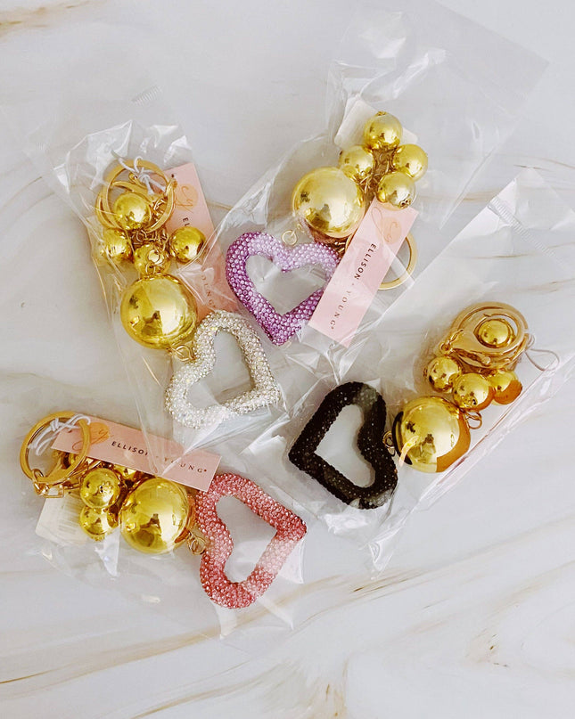 It Girl Glam Heart Bauble Key Chain