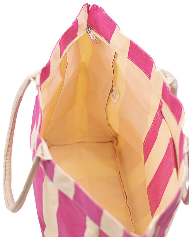 Cabana Stripe Durham Tote - Pink