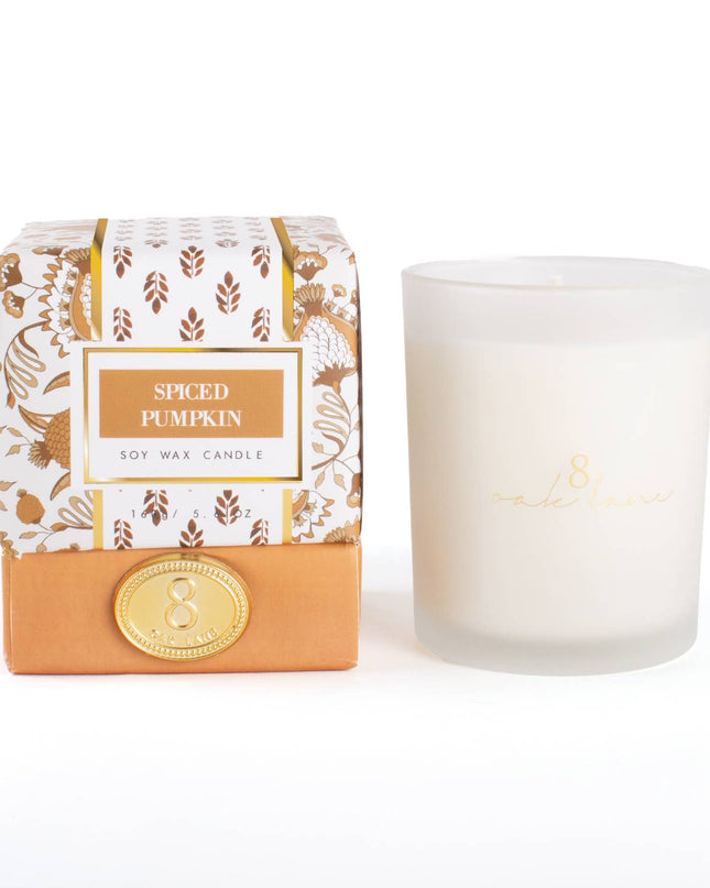 Spiced Pumpkin Soy Wax Candle, 5.6 oz Boxed