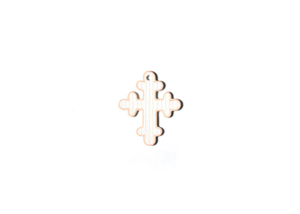 Pink Pinstripe Small Cross