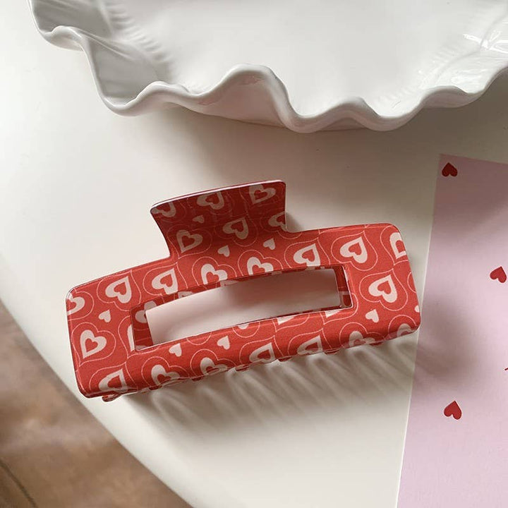 Heart Hair Claw Clips