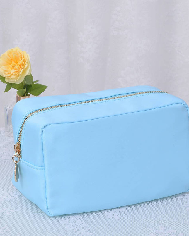 Personalized Emma Round Zippered Nylon Cosmetic Pouch Bag
