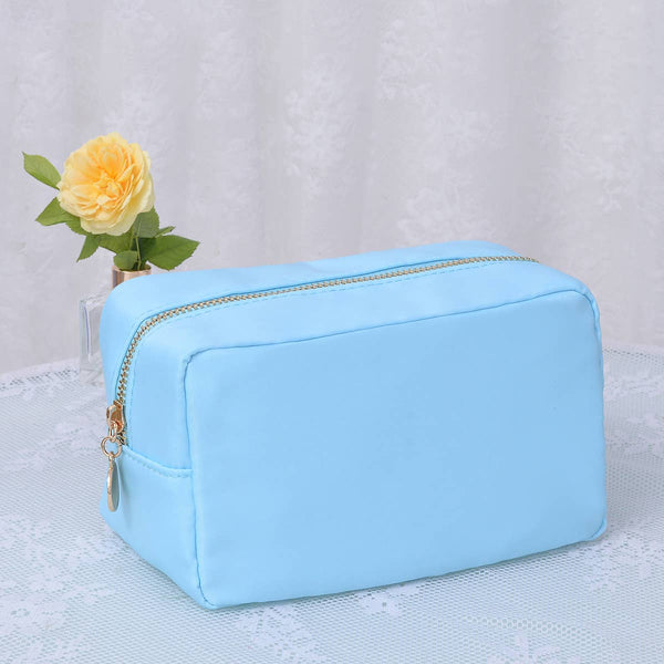 Personalized Emma Round Zippered Nylon Cosmetic Pouch Bag