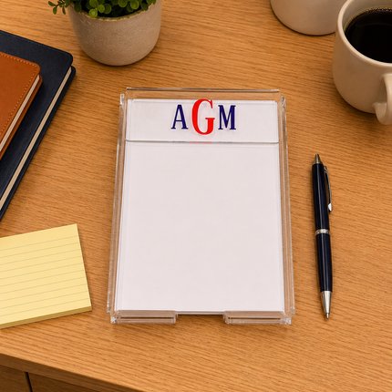 Personalized Acrylic Note Pad Holder