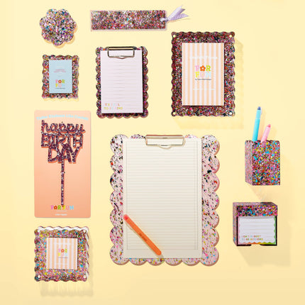 Medium Confetti Clipboard with Notepad