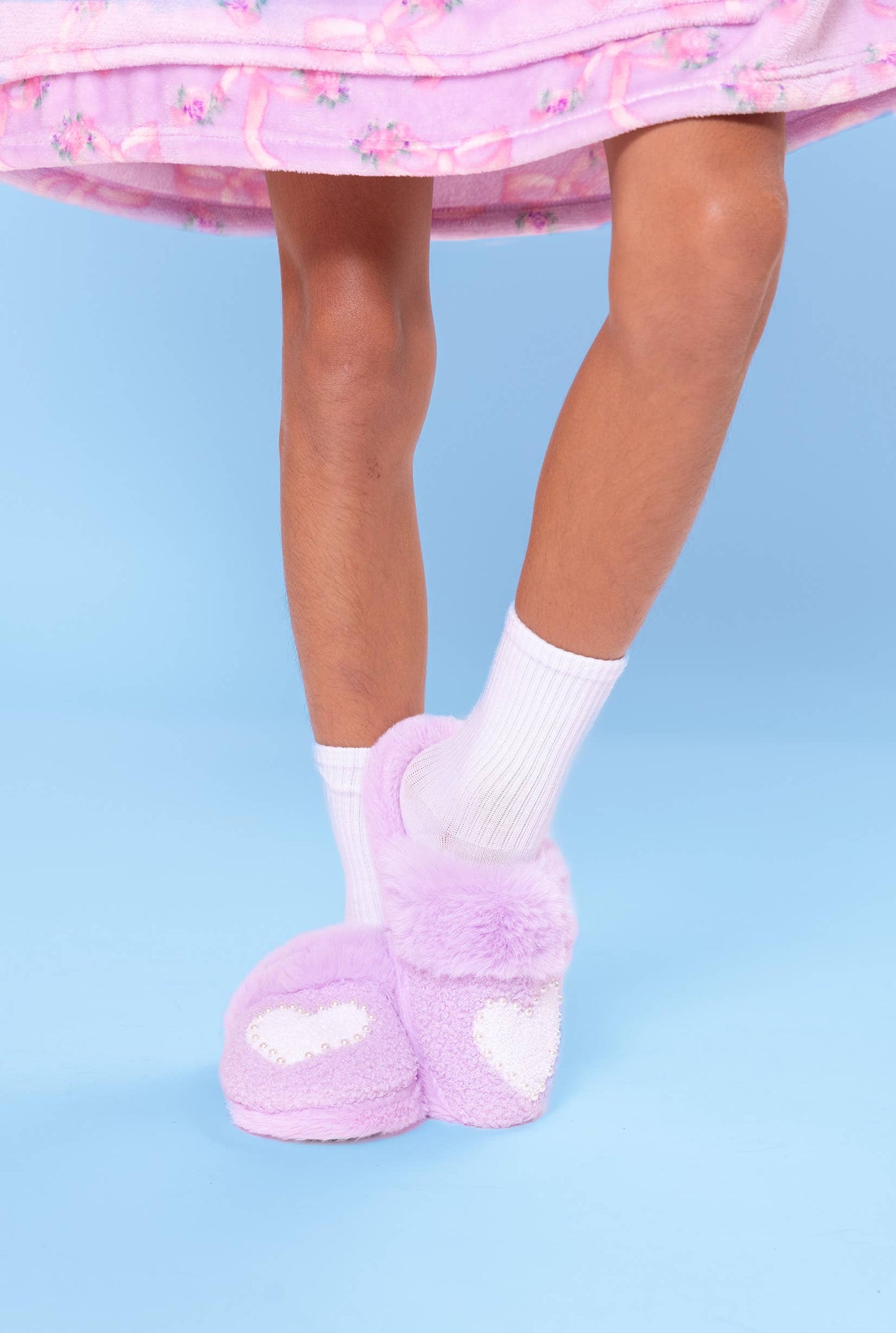 Pearl Heart Slippers