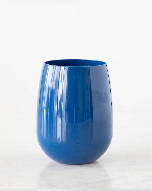 Personalized Stemless Navy  Wine Glass