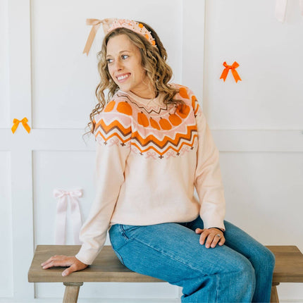 Pumpkin Pearl Gemstone Headband - Kids Hair Accessories
