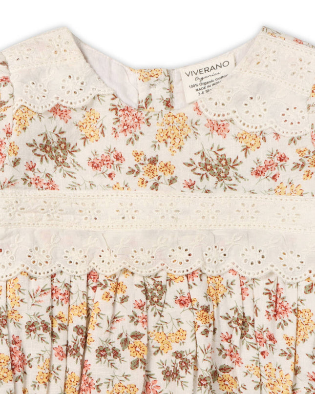 Florecita Floral Baby Romper & Headband Set