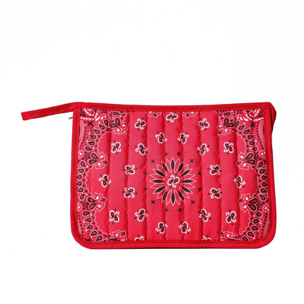 Bandana Print Pouch -Beau Red