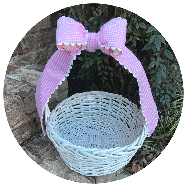 Custom Gingham Bow with Trim