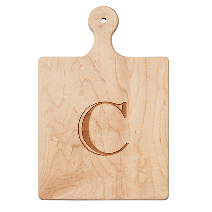 Artisan Maple Paddle Board | Single Letter Monogram | 9"x6"