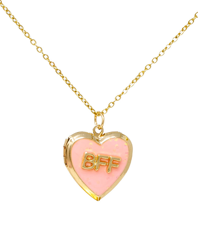 BFF Heart Locket Necklace Set