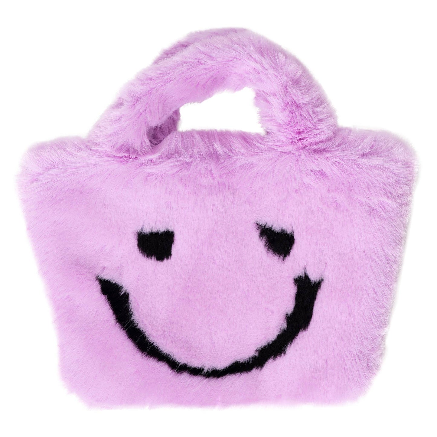 Faux Fur Fuzzy Happy Face Purses for Kids