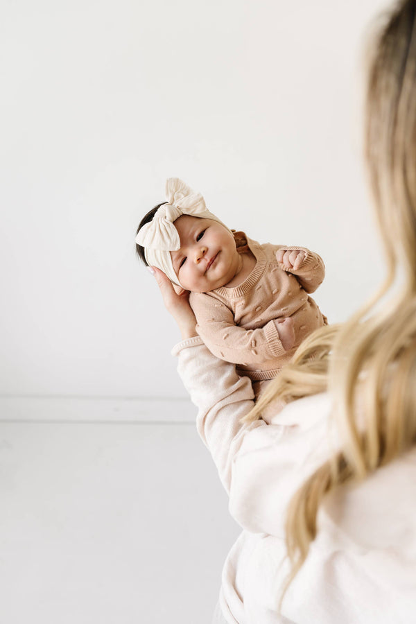 THE KNOT Soft nylon headband: oatmeal