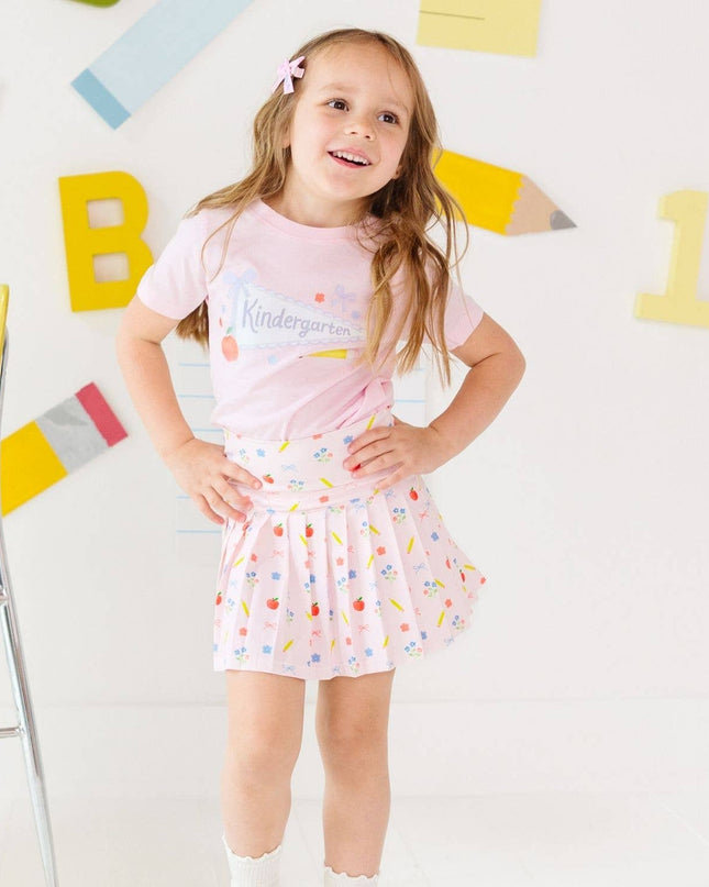 Kindergarten Pennant Short Sleeve T-Shirt - Back To School