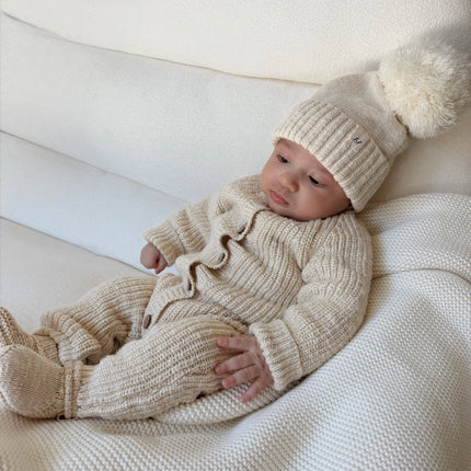 Classic Chunky Knit Jumpsuit - French Cream