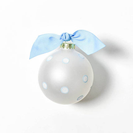 Blue My First Christmas Snowman Glass Ornament