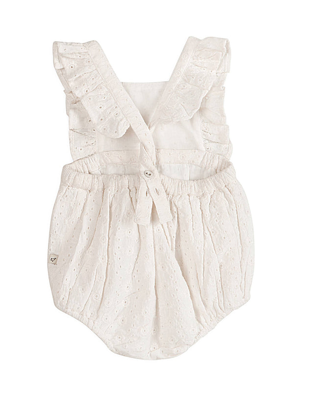Alaina Schiffli Baby Romper + Headband (Organic)