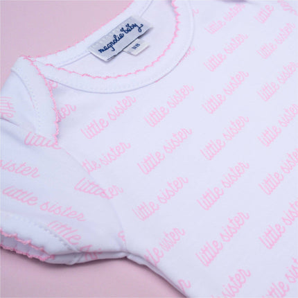 Little Sister Print Short Sleeve Bodysuit