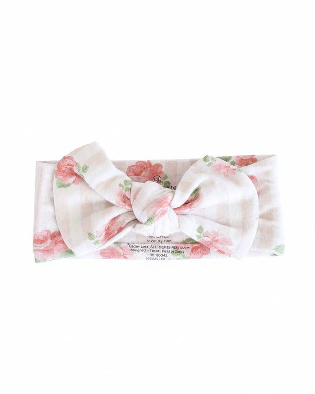 Rosy & Cozy Knit Large Bow Headwrap