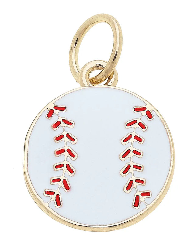 Baseball Enamel Charm
