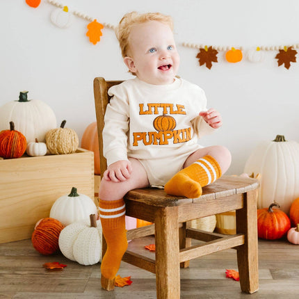 Little Pumpkin Patch Long Sleeve Romper - Baby Clothing Fall