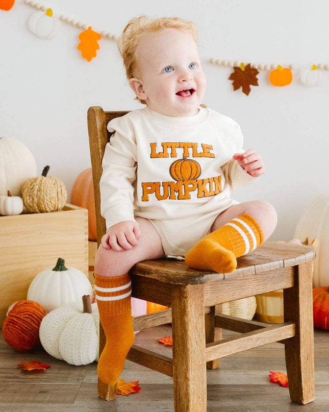 Little Pumpkin Patch Long Sleeve Romper - Baby Clothing Fall
